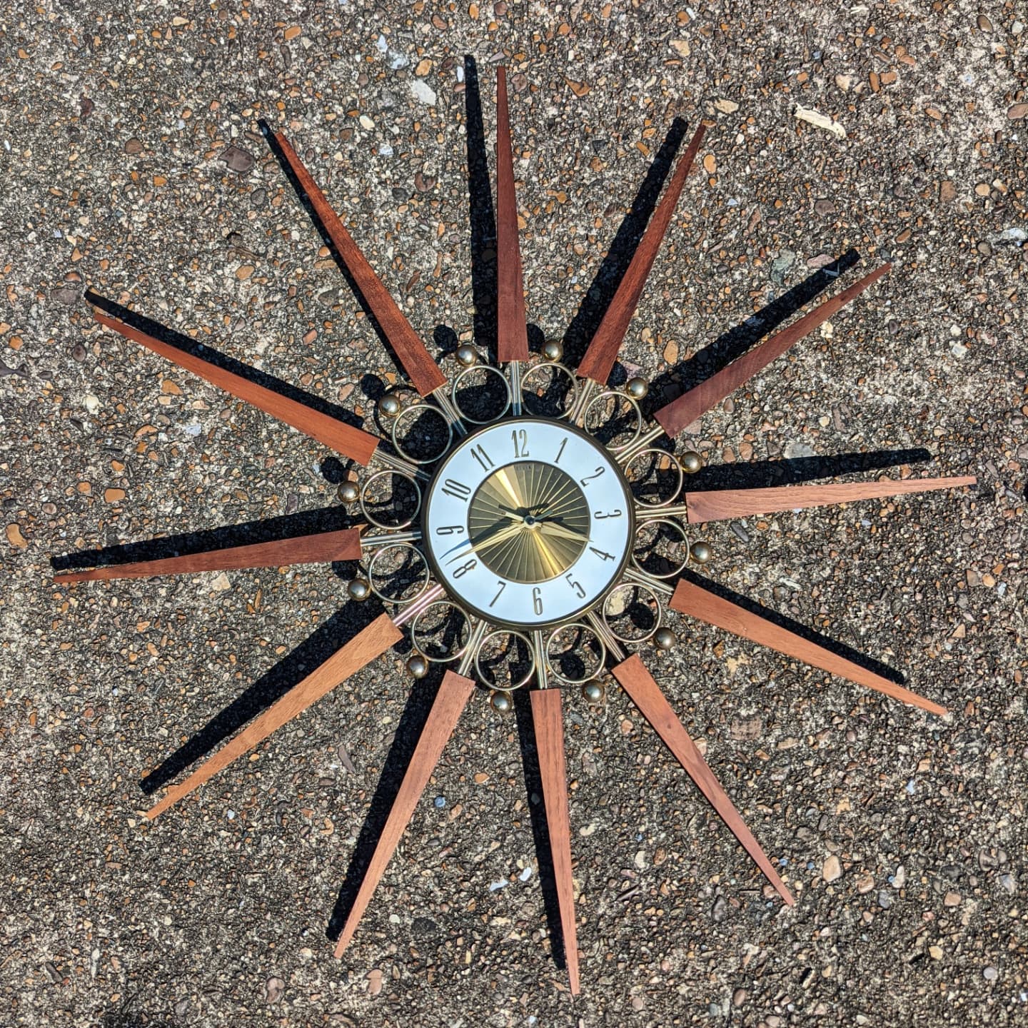 Mid Century Modern Elgin Starburst Clock