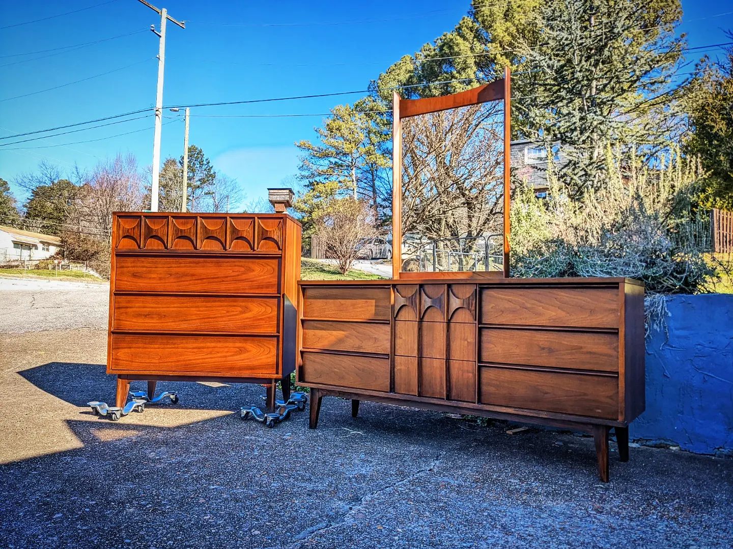 Mid Century Modern Dresser Pair