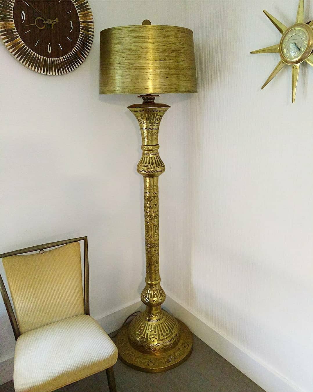 Large Brass Floor Lamp