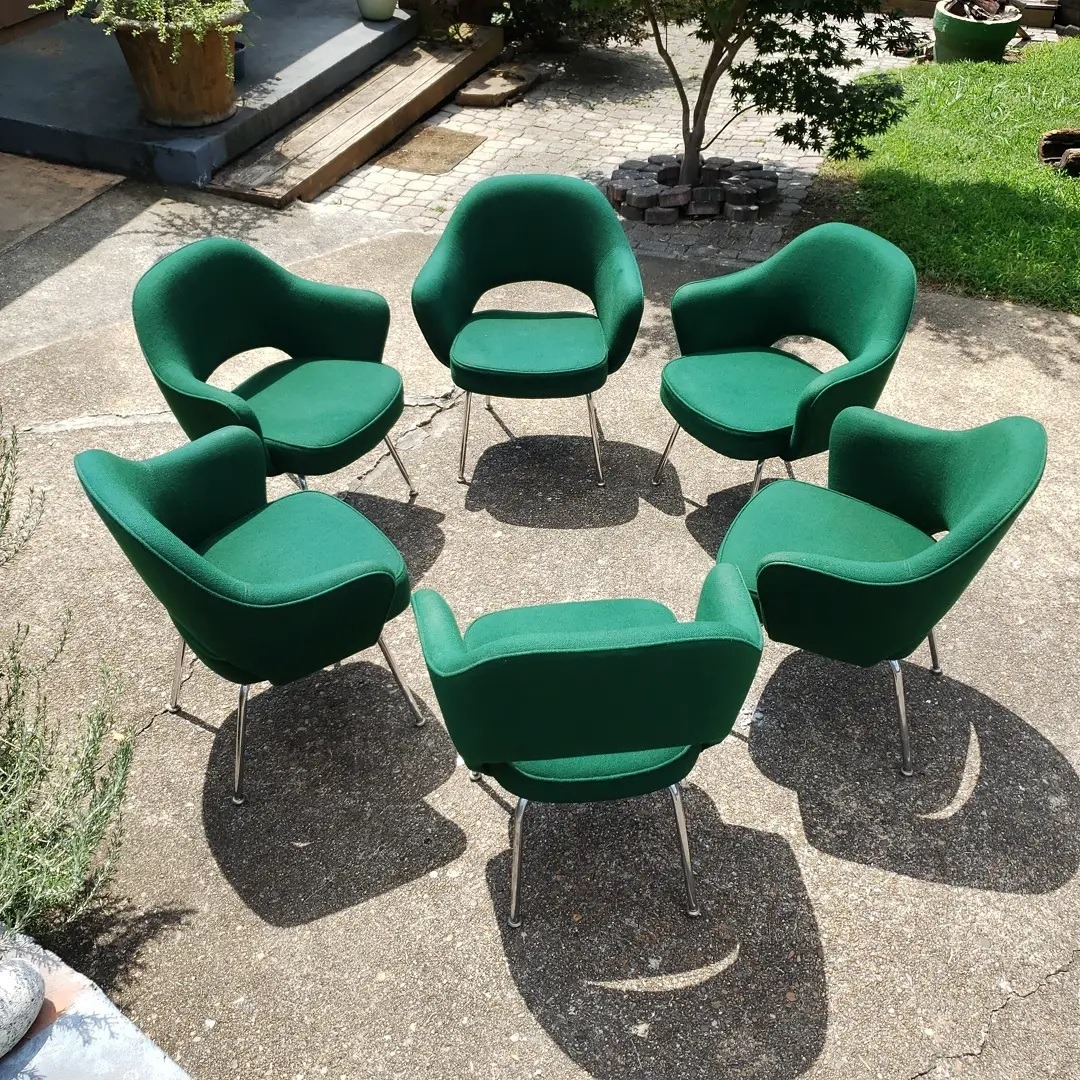 Set of 6 Eero Saarinen Executive Armchair for Knoll