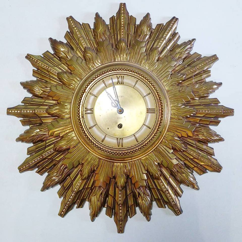 Welby 8 Day Wind-up Starburst Wall Clock