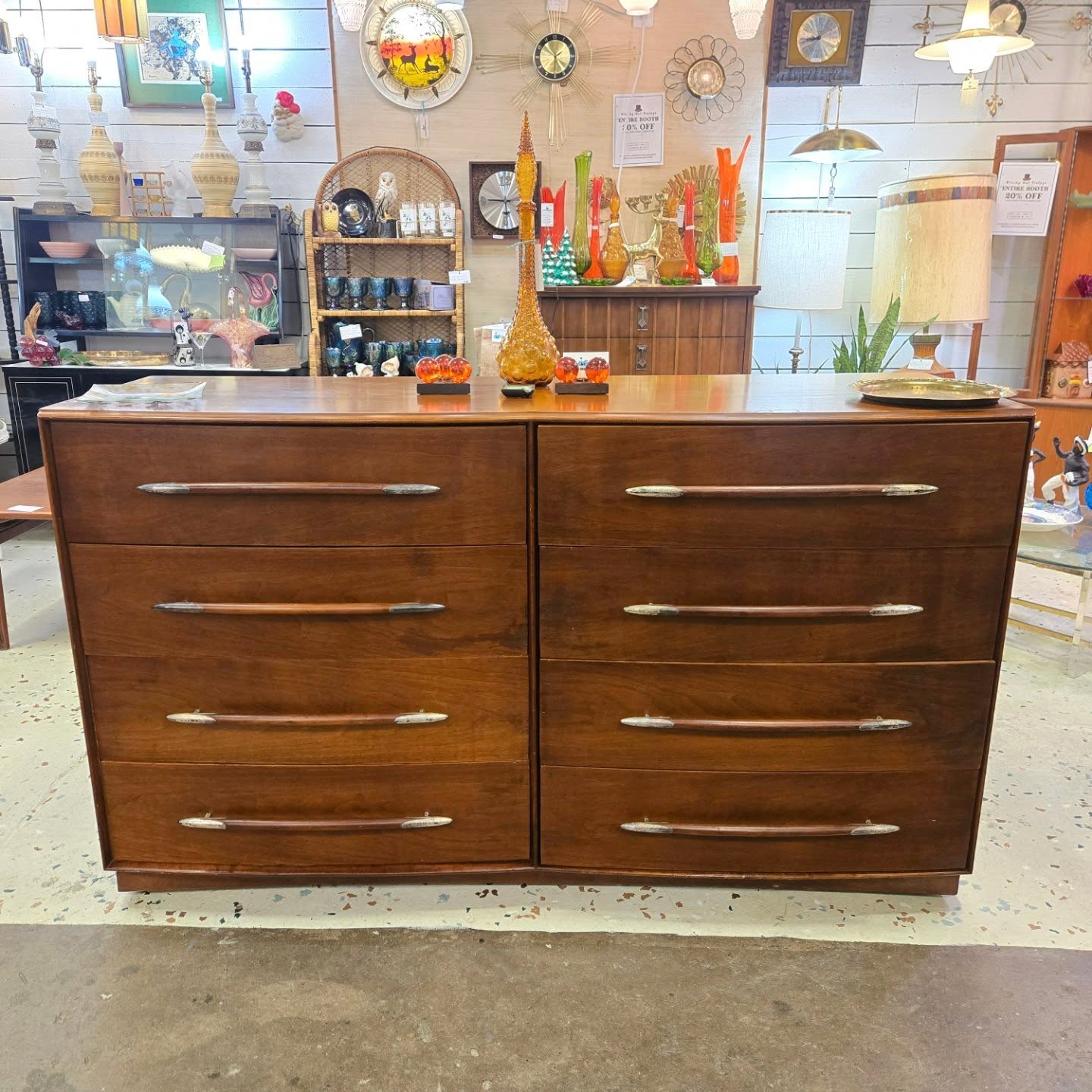 Widdicomb 8 drawer dresser designed by T.H. Robsjohn-Gibbings